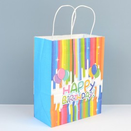 Rainbow Birthday Celebration Gift Bag & Party Wrapping Paper Gift Bag 7ea