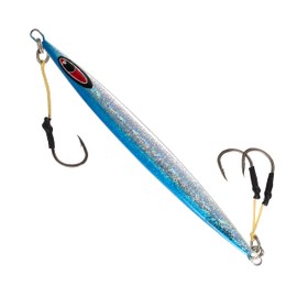 Calissa Offshore Tackle Speed Jig 80g 150g 200g 300LBS Assist Hooks 3/0 Butterfly - Vertical Jig Speed Lure Slow Pitch Flat (Blue Anchovy, 80g)