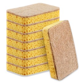 8 Pack Eco Sponges Washing up,Biodegradable Washing Up Scrubber Sponges, Reusable Kitchen Dish Sponge, Eco Sponge Scourers for Dishes & Heavy Cleaning
