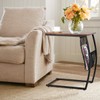 Tangkula Sofa Side End Table, C Table Snack Table with