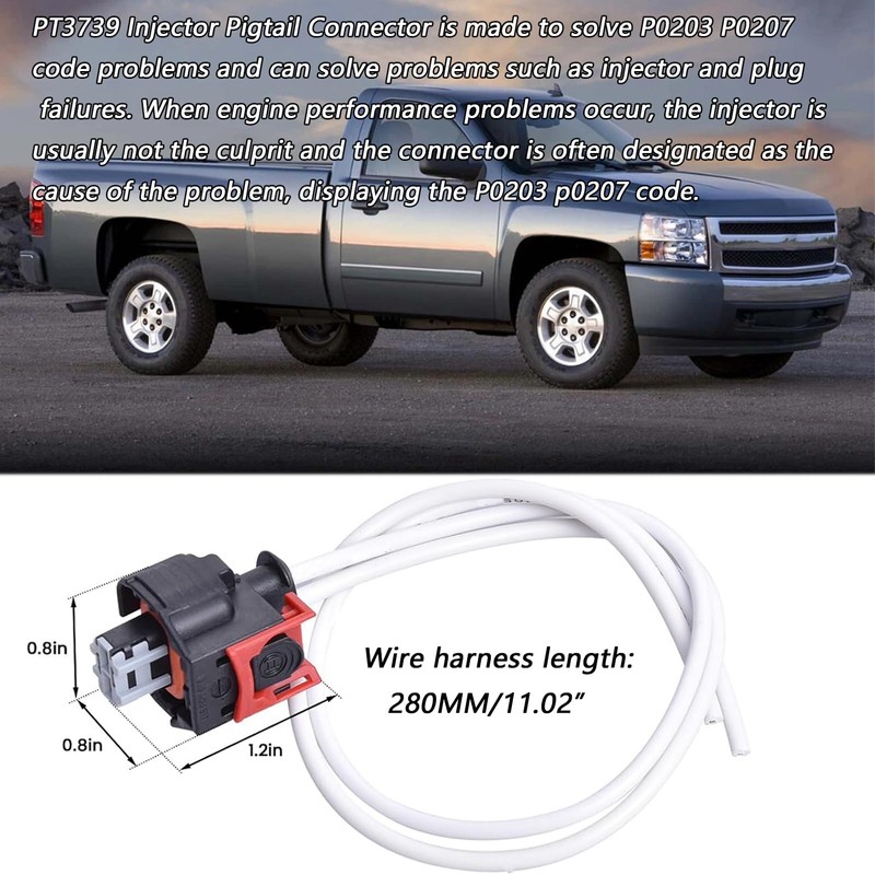 Micarun 4 Pcs 2 Wires Equipment Fuel Injector Repair Wiring