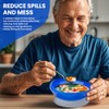 Spill Proof Scoop Plate and Bowl with Non-Skid Suction Base,