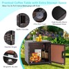 Tangkula 3 Pieces Outdoor Wicker Conversation Set with Waterproof Cover,