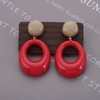 Cybche Vintage Acryl Kreis Baumeln Ohrringe Acryl Rot Oval Ohrringe