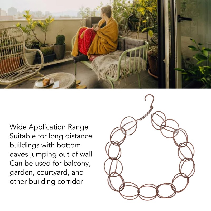 Topyond Rain Chains for Gutters, Metal Rain Chain, Drainage Function,