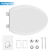 Toilet Seats Elongated, Toddler Potty Training Seat Built-In, Quiet-Close Lid,