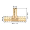 sourcing map Hose Reducer Barbed Three-Way Connector 12 x 10