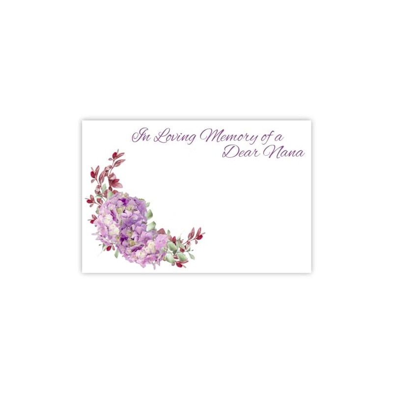 celloexpress In Loving Memory Nana (Lilac Hydrangea) Flower Message Cards