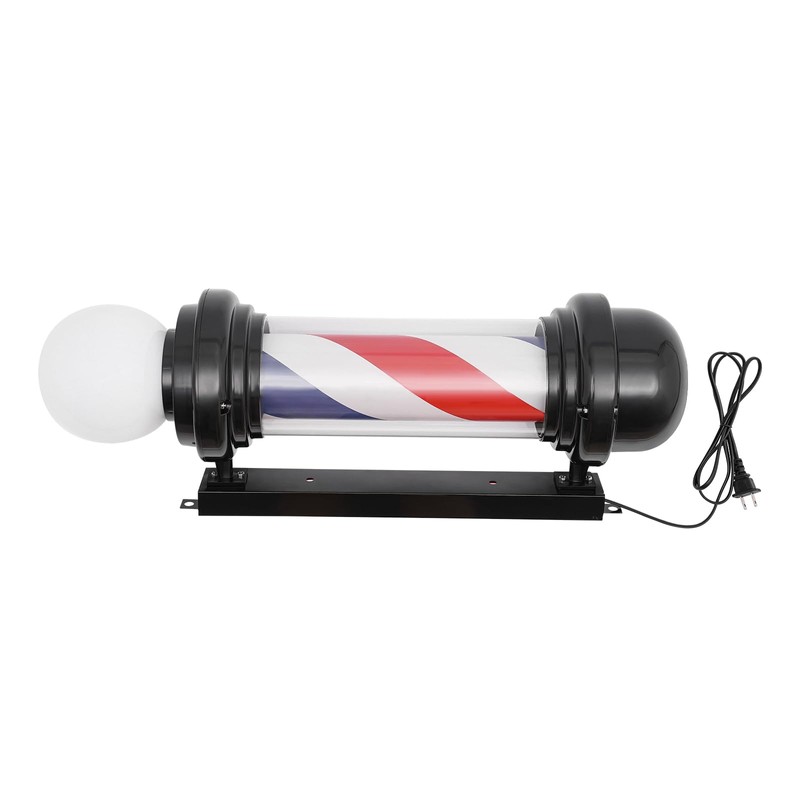 AngelcityCC 26.8 in Wall-Mounted Barber Pole Led Light, Red, White,