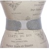 2 3/4" Leaf Hook buckle High Waist Glitter Stretch Belt,