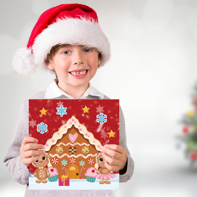 Make A Gingerbread House Stickers Christmas Stickers for Kids Holiday