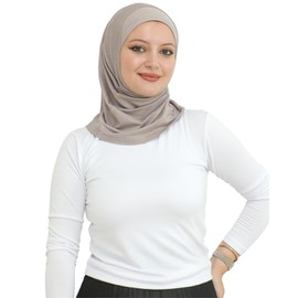 Prien Sports Headscarf for Women, Muslim Hijab Dresses, Soft Scarf for Women, Muslim Dress Set, Abaya Prayer Clothing, Islamic Headscarves Clothing for Ramadan, Light Mink