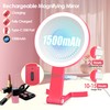 MIYADIVA Magnifying Mirror with Light, Double Sided 30X/1X Lighted Travel