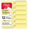 Annie Salon Style Medium Foam Hair Rollers - 7/8" Yellow