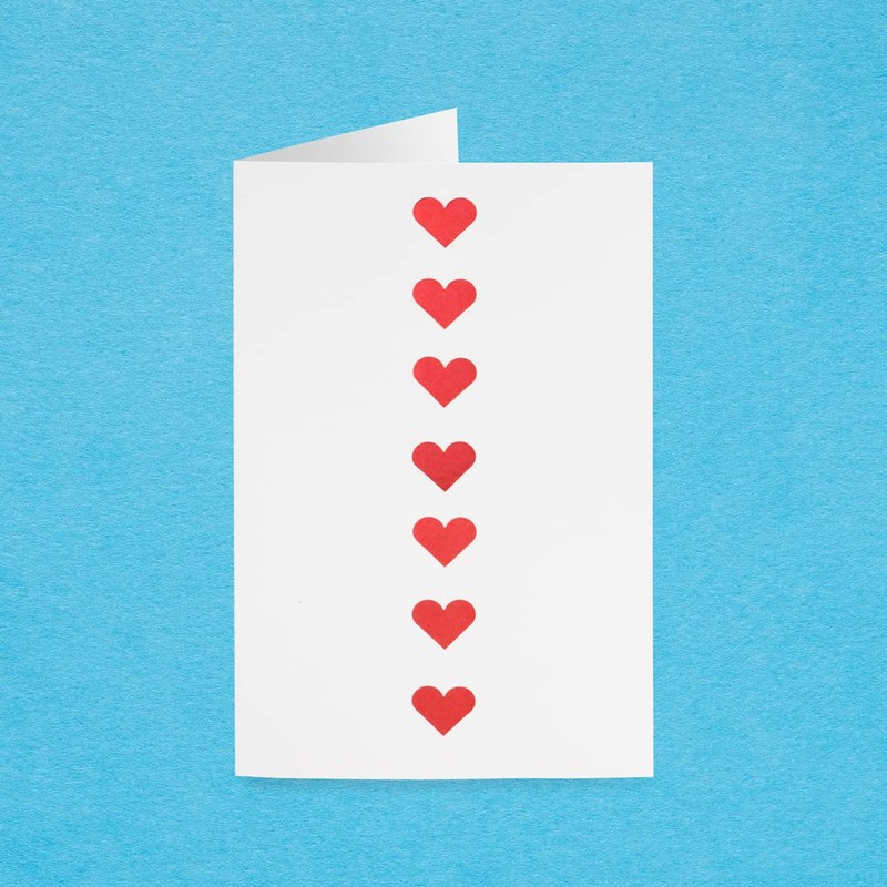 Hygloss Red Foil Heart Shape Stickers, 2 Sheets