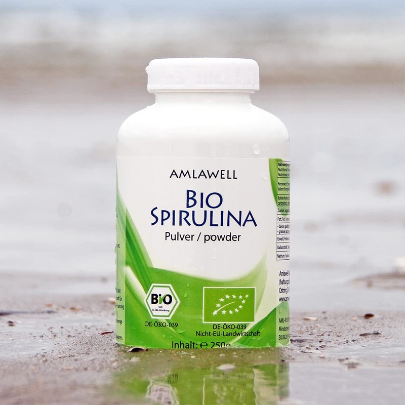 Amlawell Certified Organic Spirulina Powder 250g/DE 039