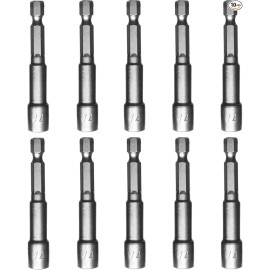 NoBrand 1/4'' Nut Driver Bit Sets 10PCS, 1/4 inch Nut Driver Hex Shank Quick Change S