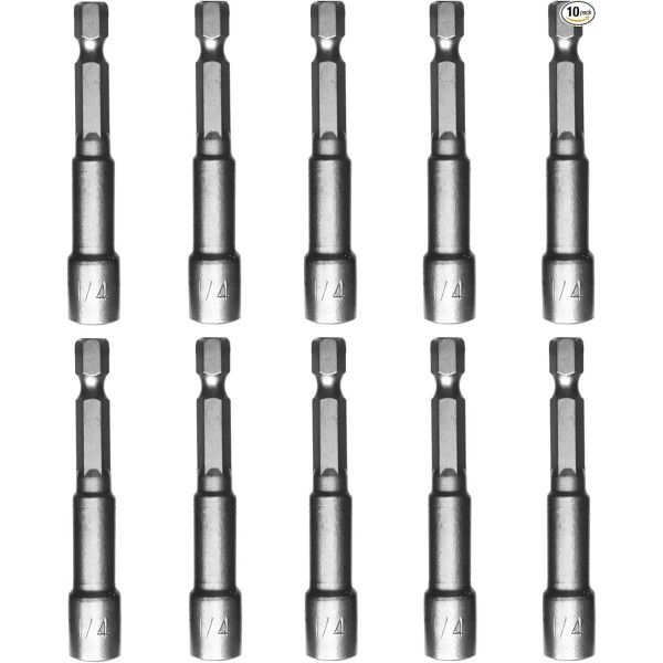 NoBrand 1/4'' Nut Driver Bit Sets 10PCS, 1/4 inch Nut