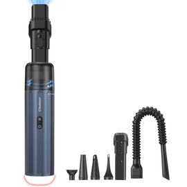 Chuboor Car Vacuum Cleaner High Power Cordless Rechargeable, 16000PA Powerful Handheld Vacuum, Portable Mini Vacuum with LED SOS Light, Small Hand Held Vacuuming Cordless, Dust Busters(P16-Blue)