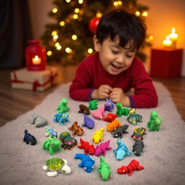 10 + 2 PCS Mystery Mini 3D Printed Animals in Surprise Eggs – Articulated 3D Prints, 3D Printer Animals, Mini 3D Printed Stuff 3-D Printed Collectibles (10 + 2 Extra Pieces Pack) (10)