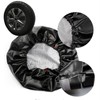16" Spare Wheel Tire Cover Black Soft Leather Wheel Cover