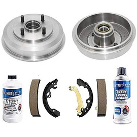 Detroit Axle - Rear Disc Drums w/Brake Shoes Replacement for 2000-2008 Ford Focus (Exc. SVT) - 6pc Set