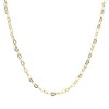 18k Gold-Flashed Flat Heart Sterling Silver Nickel Free Chain Necklace