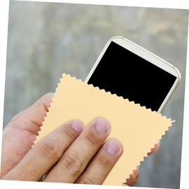 Operitacx Pack of 60 Silver Cleaning Cloths Silver Polishing Cloth Silver Cleaning Cloths for Polishing Silver Lens Cleaning Cloth for Lens Jewellery Clean Cloths Fabric Yellow