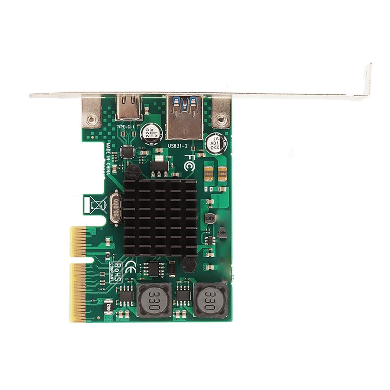 PCIE to USB 3.1 Expansion Card Self Powered 2 Ports