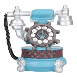 Antique Telephone Ornaments Retro Phone Shape Piggy Bank Home Resin Decoration GiftBlue