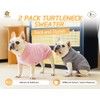 Large Dog Sweater - Roseelk 2 Pack Turtleneck