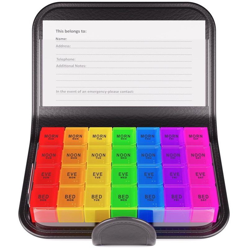 JFA Medical Weekly Small Travel Pill Box Organiser/Reminder for Medicines