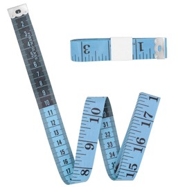 Tape Measure for Both Sides, 150cm/60 inch (18 mm), Width 0.7 inches (18 mm), Tailor Measure Body Measuring Tape, For Sewing and Crafts, 5 Colors Available, Pack of 2 (Blue)