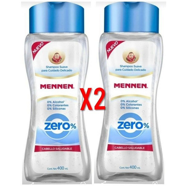 X2 MENNEN Healthy Hair ZERO Shampoo 0% Alcohol / Colorants / Silicone FREE 400mL