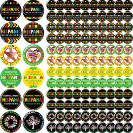 Maysing 400 Pcs Hispanic Heritage Month Buttons Pins Bulk Hispanic Heritage Month Accessories National Latino Brooch Button Pins Hispanic Gift Decoration for Teacher Supplies Rewards