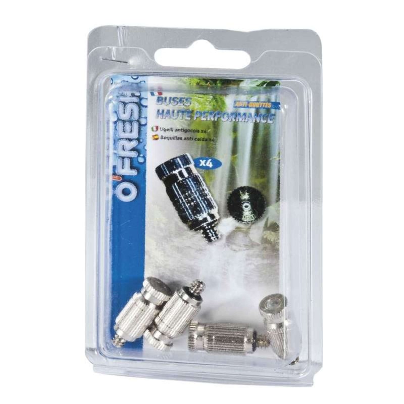 O'Fresh 075 Vernebelungsdüsen, Tropfschutz, Edelstahl, 4 Stück