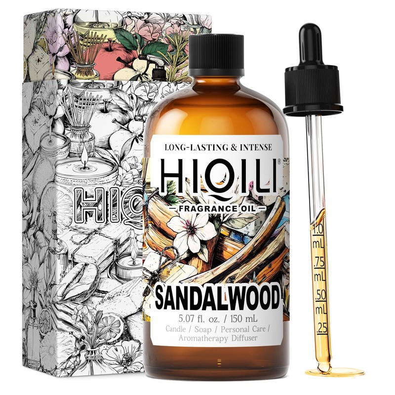 HIQILI Sandalwood Fragrance Oil for Home Diffuser, Luxury Hotel Scent,