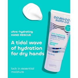 Seaweed Bath Co. Ultra-Hydrating Hand Rescue Hand Cream, Coconut Water Scent, 2 Ounce, Sustainably Harvested Seaweed, Sea Kelp, Arnica