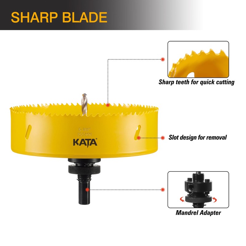 KATA 6.125 Hole Saw for Recessed-Lights: 6-1/8 in Hole Saw