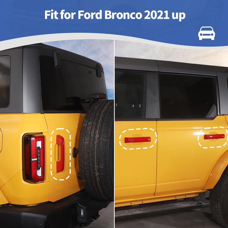 for Bronco Door Handle Cover Trim Fit for Ford Bronco