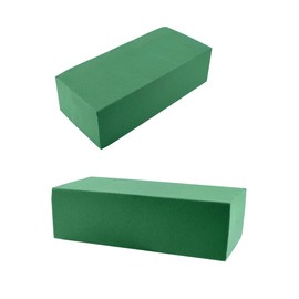 Floral Foam Bricks 2 Pcs Styrofoam Floral Foam Blocks Green Craft Bricks for Dry or Wet Flower Styrofoam Bricks for Floral Arrangement Artificial Flowers Used in Wedding Holiday Decorations (2 PCS)
