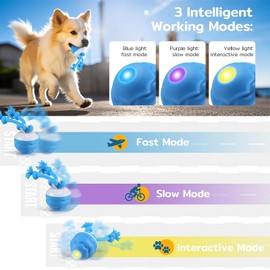 The Chase Buddy Dog Boredom Stimulating Toy 2025 Smart Pet Puppy Ball with Ropes Interactive Self Play Moving Dogs Balls Automatic Electric Active Rolling Ball Jumping Bouncing Dog Balls Gift (Red)