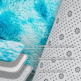Alfombras suaves y esponjosas para recámara, 3 x 5 pulgadas, alfombras de área moderna para interiores y sala de estar, para habitación de niños, decoración del hogar, alfombra de bebé, alfombra de