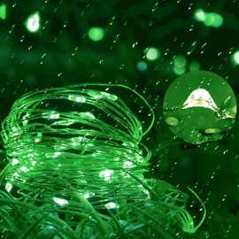 Joomer Solar String Lights Outdoor, 2Pack Total 100FT 300LED 8 Modes Solar Fairy Lights,Waterproof Lights for Tree, Patio, Garden, Outdoors Decoration (Green)