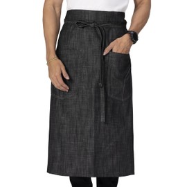 Chef Works Unisex Corvallis Bistro Apron, Black, One Size