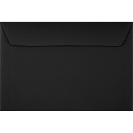6 x 9 Booklet Envelopes in 80 lb. Midnight Black for Mailing a Business Letter, Catalog, Financial Document, Magazine, Pamphlet, 50 Pack (Black)
