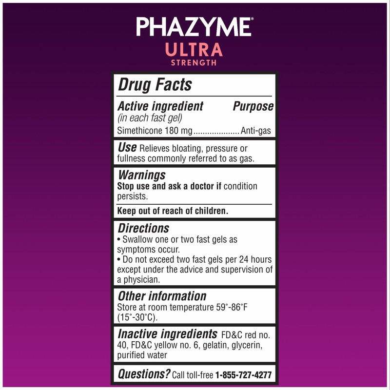 Phazyme Gas Relief, Ultra Strength Gas and Bloating Relief for