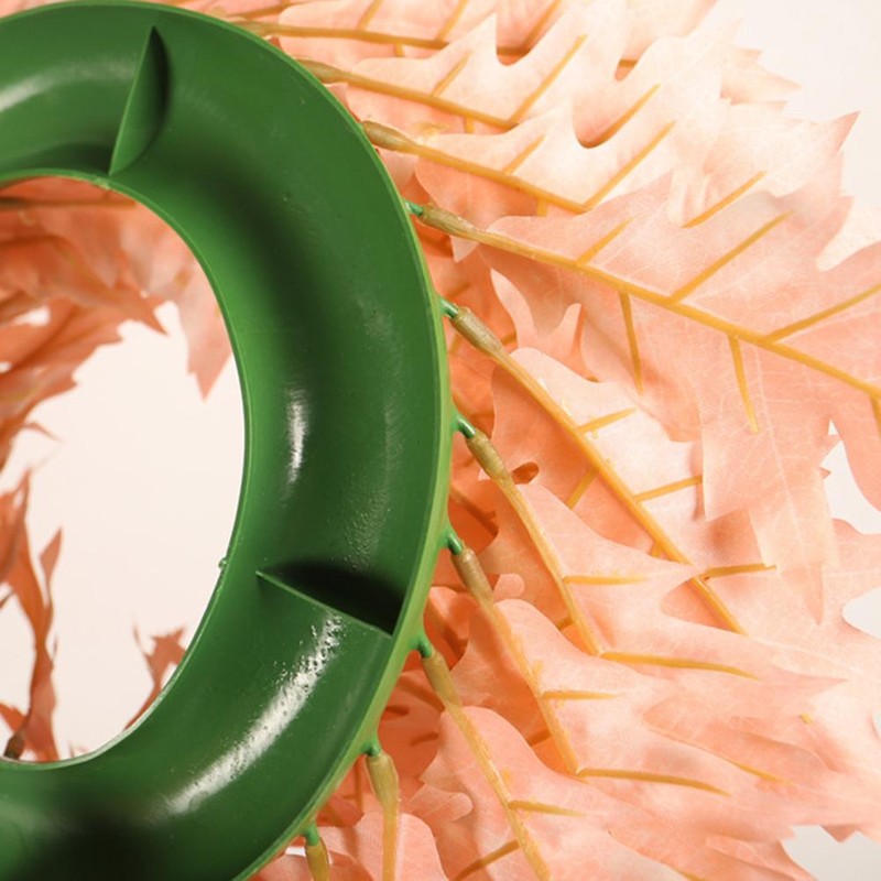 Christmas Door Wreath Artificial Hanging Garland Pink Maple Leaf Wreath