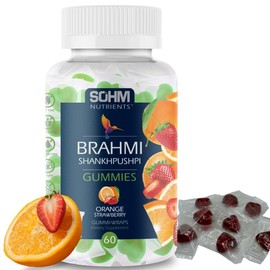 SOHM ADDS LIFE TO LIVES Brahmi and Shankhpushpi Gummies, 60 Count Individually Wrapped, Supports Immune System Vegetarian Without Gluten