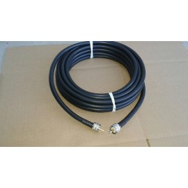 BK   RG-8/U   CB  Ham Radio  PL259 UHF to PL259 VHF 50 ohm coax cable  25 FT